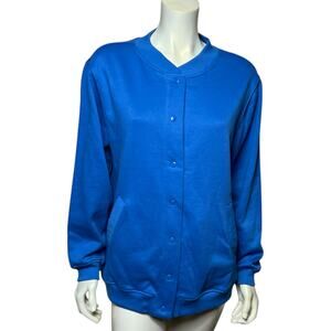 Blair Blue Cardigan Sweater Vintage Loungewear Cozy Sweatshirt Material